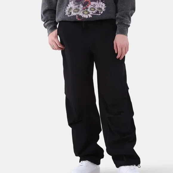 No Boundaries Black Parachute Pants 30'' Inseam Womens Pant Size M (8-10) NWT - Picture 2 of 4